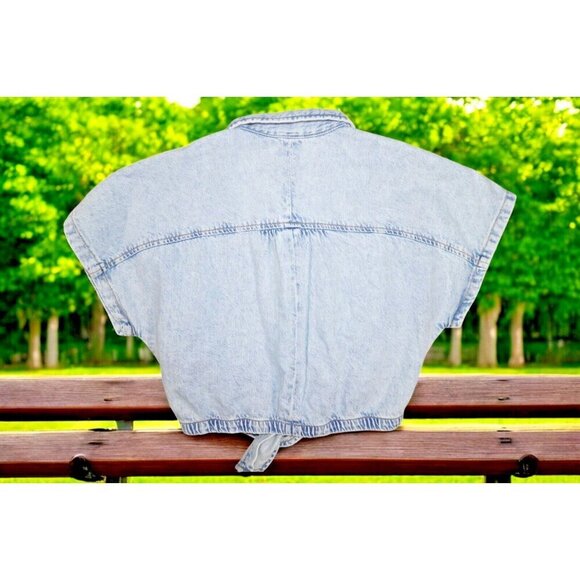 Zara Kids Cropped Jean Top Size 10-11 Yrs - Picture 5 of 8